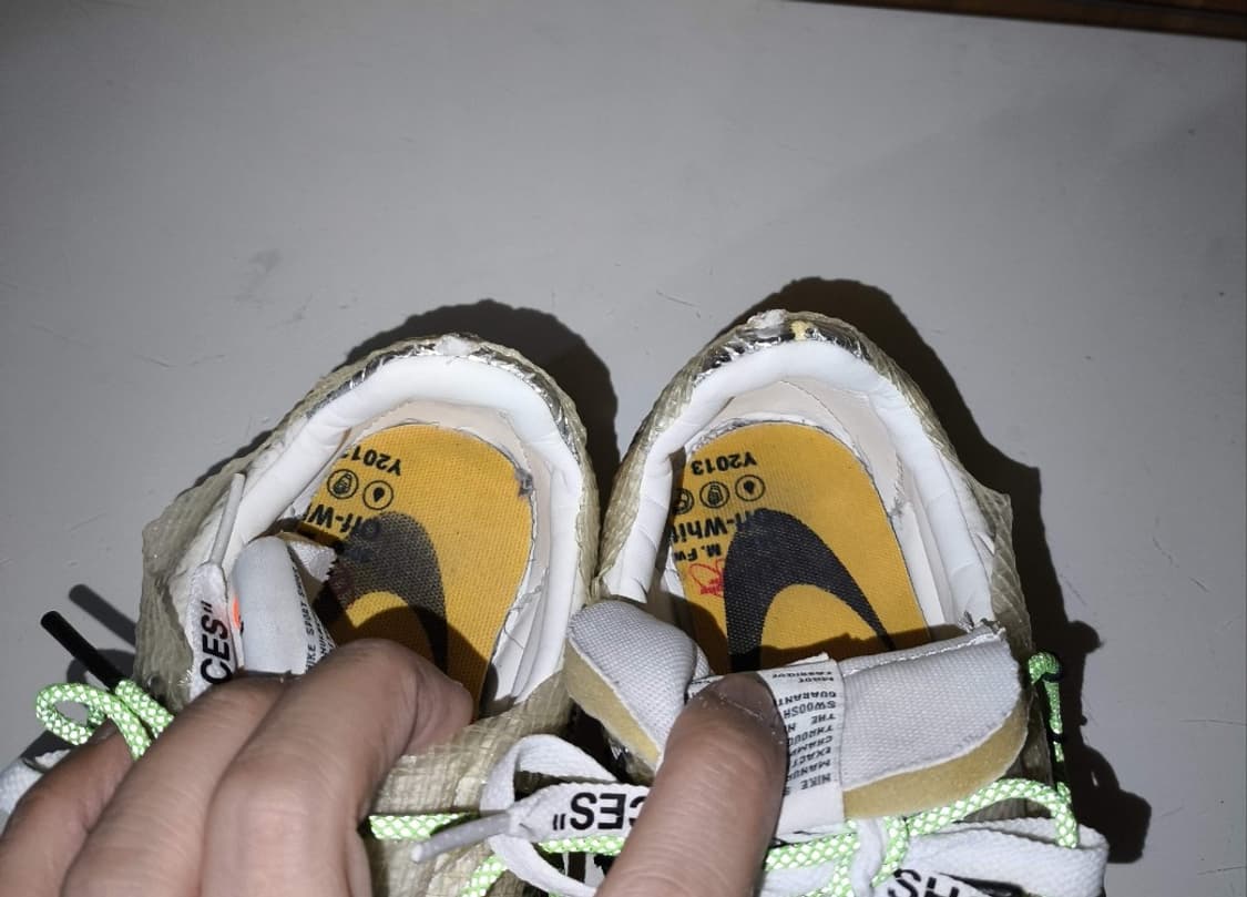 265mm 오프화이트 X 나이키 와플 레이서 화이트 운동화 상품이미지6