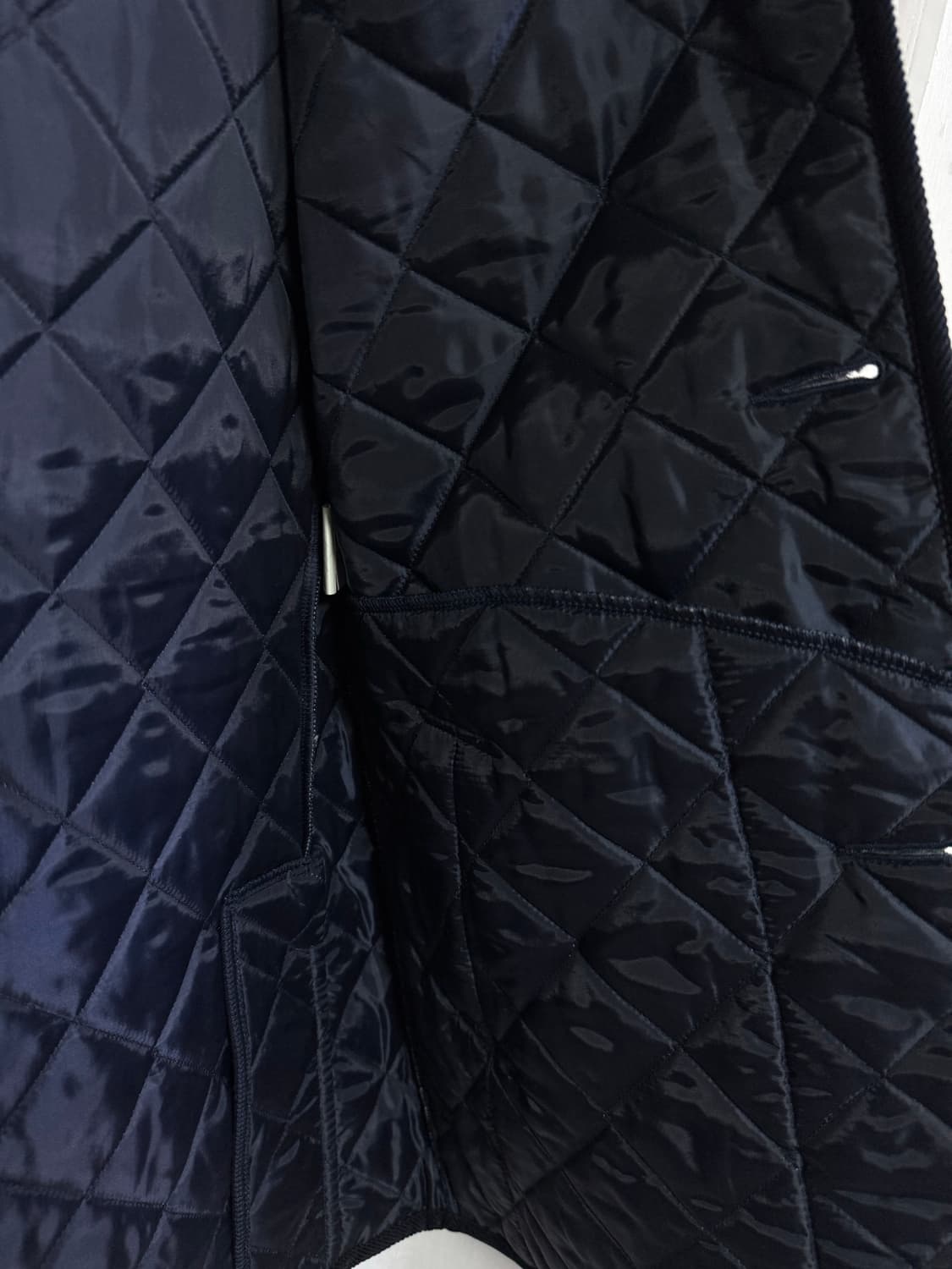 라벤헴 스트라이프 울 퀼팅 자켓 네이비 (lavenham) 상품이미지8