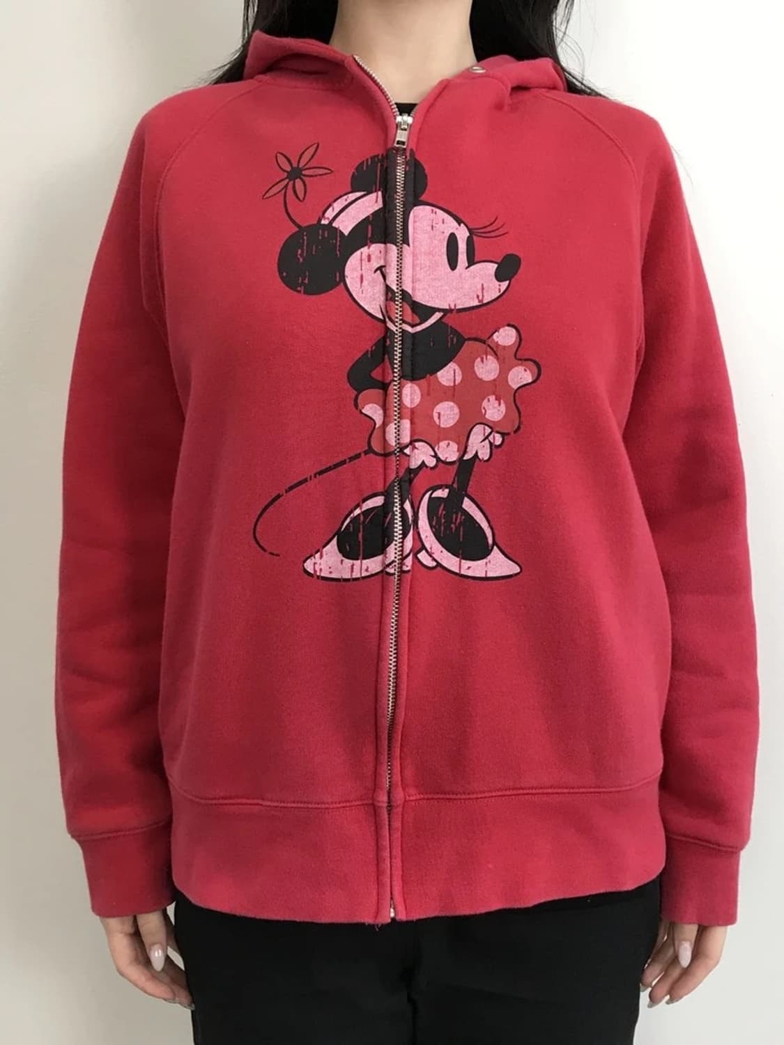 Tokyo Disney Minnie Zip Hoodie Red 상품이미지2