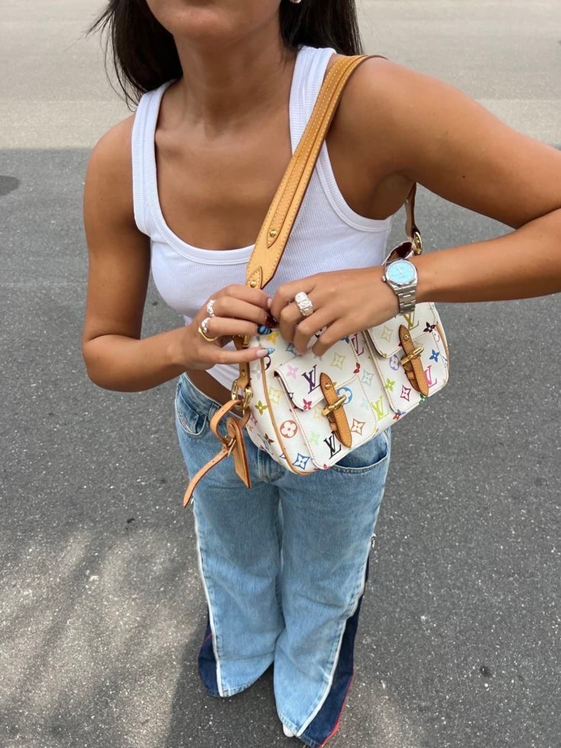 루이미통 멀티컬러 롯지 숄더백 상품이미지2