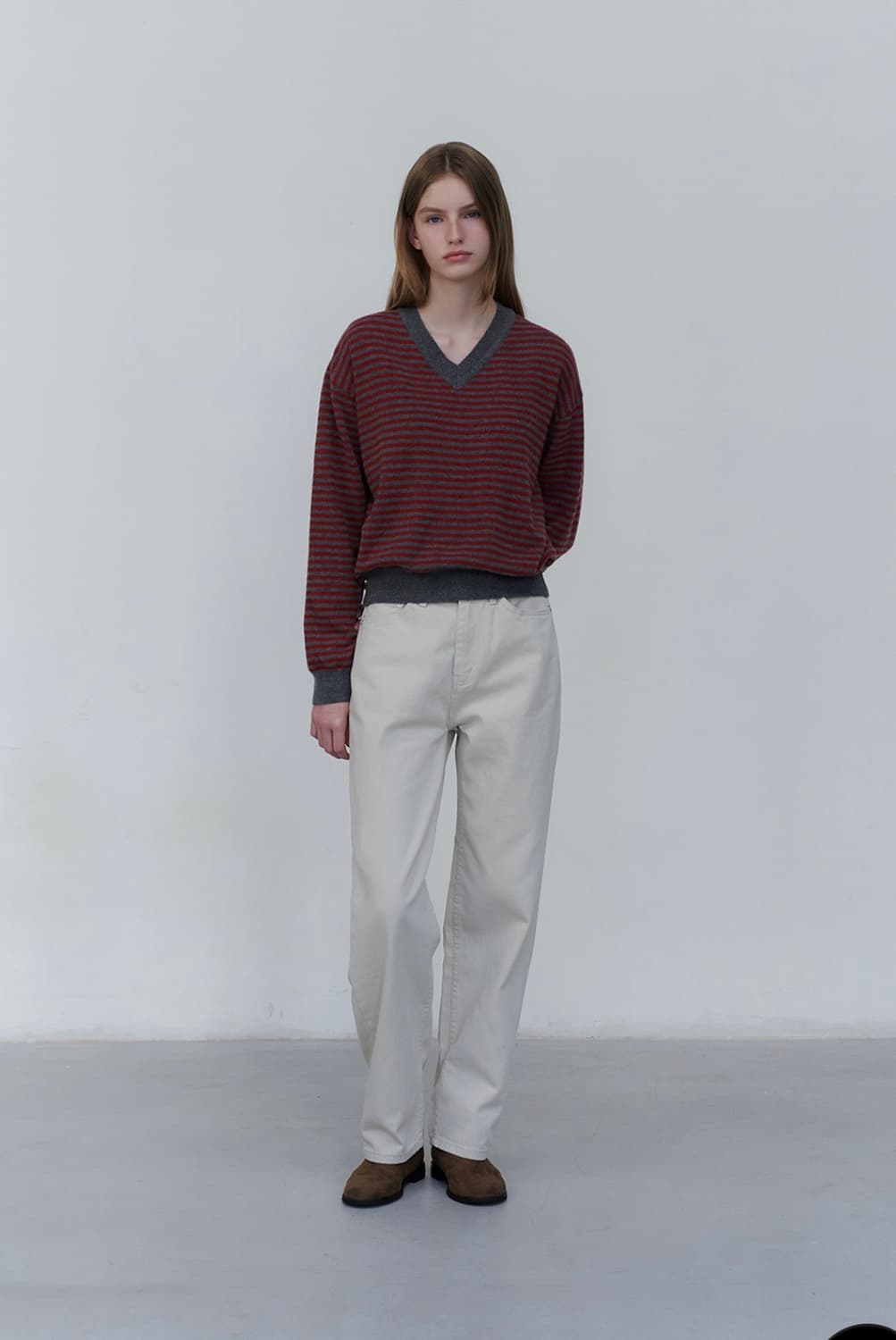 유라고 URAGO 헤리 스트라이프 울 니트 상품이미지7