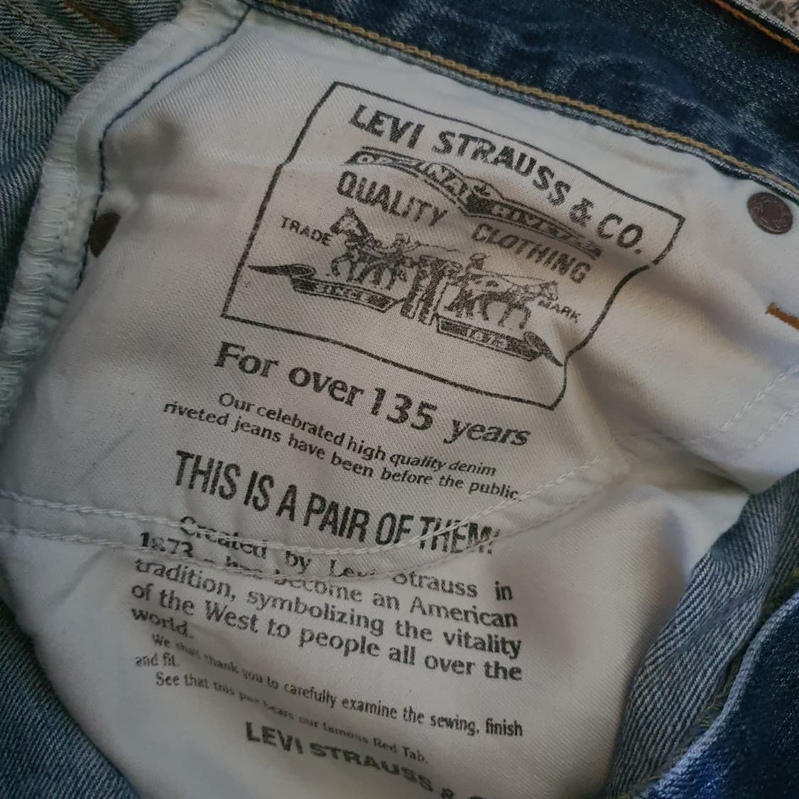 리바이스 506빈티지 데님 팬츠  상품이미지5