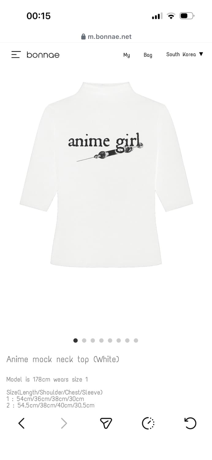 새상품) 본네 Bonnae anime 애니메 모크넥 탑 상품이미지4