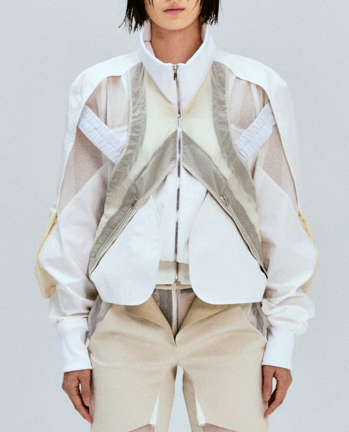 까르넷 아카이브 MASS BOMBER JACKET / WHITE 상품이미지1