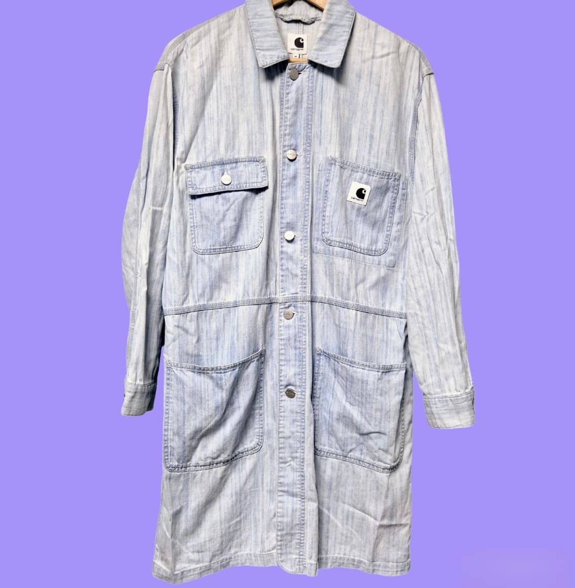 [M]칼하트 라이트 워시 데님 코트 상품이미지1