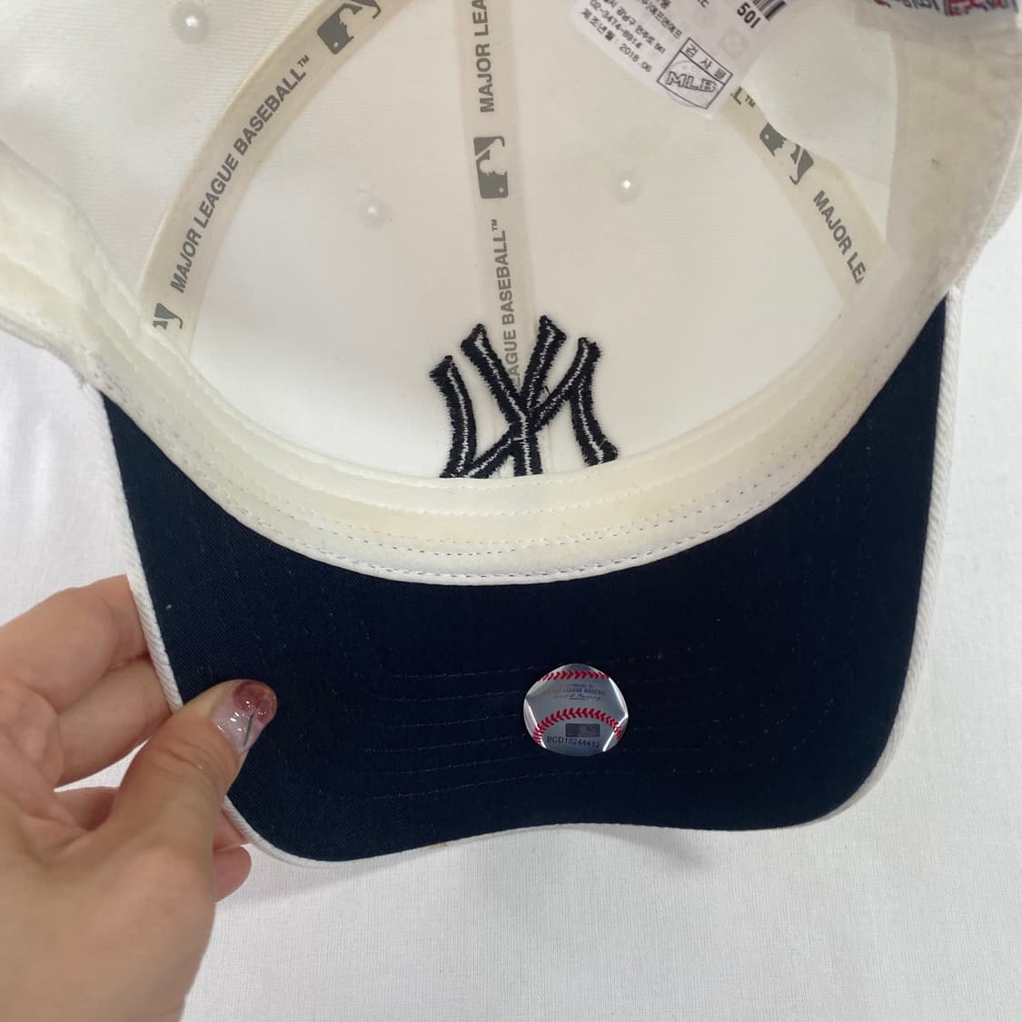 MLB 뉴욕 양키즈 화이트 볼캡  상품이미지7