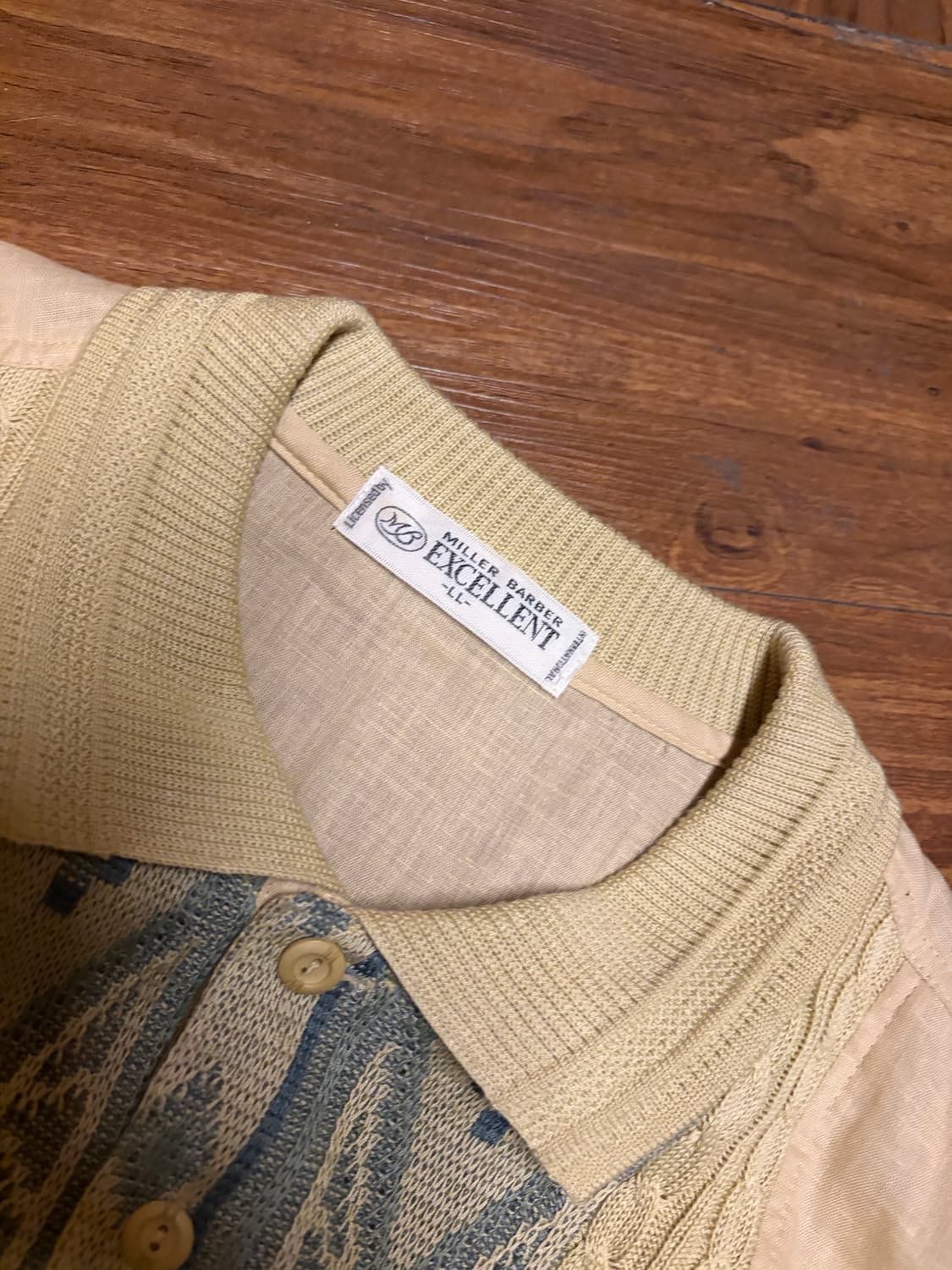 LINEN JAQUARD KNIT PANEL SHIRT 상품이미지5