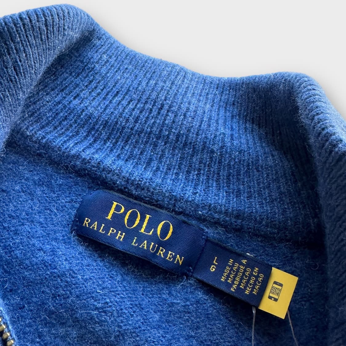 폴로 아비오 블루 알파카 울 하프 집업 니트 반집업 상품이미지3