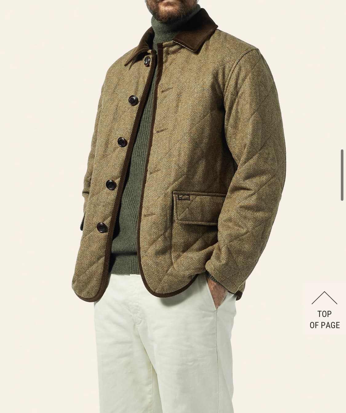 바스통 108W 베이지 헤링본 M(100-105) 상품이미지2