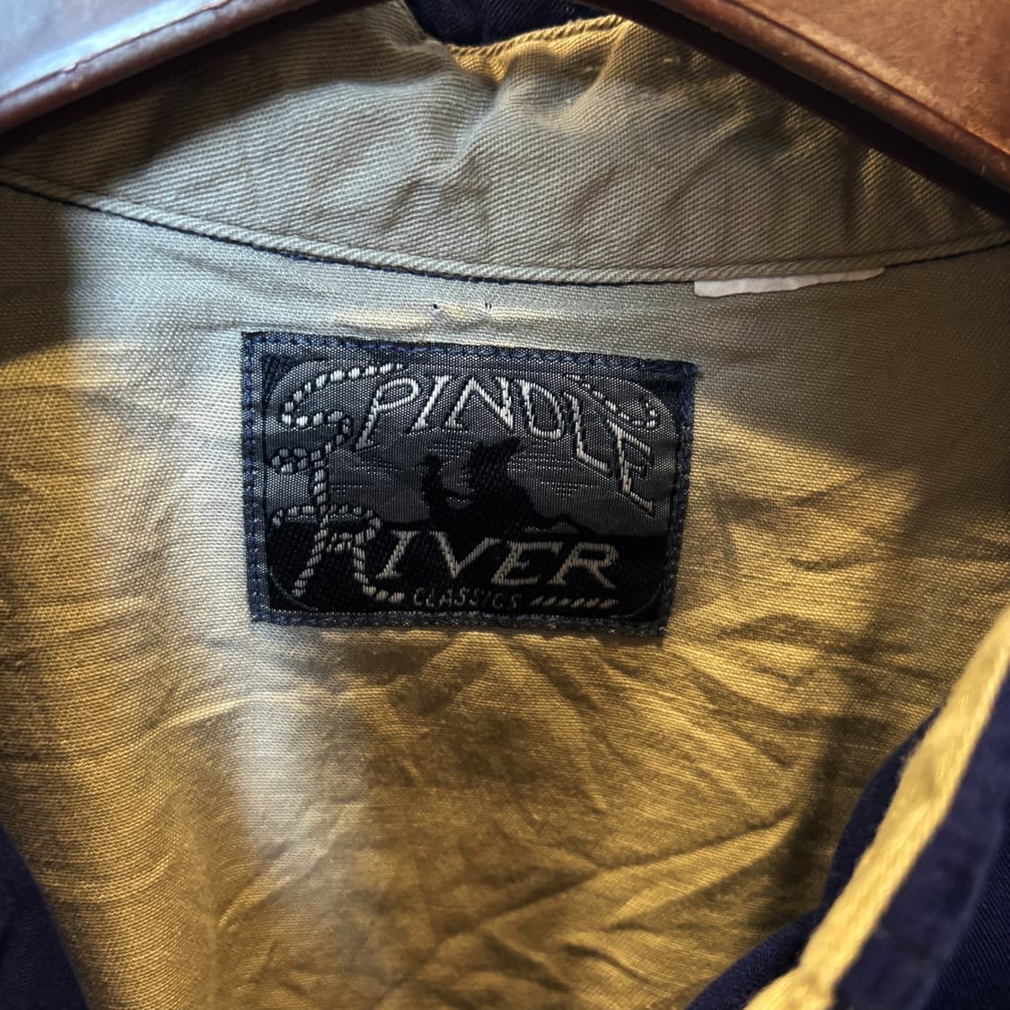 USA VINTAGE 웨스턴 코튼 워크셔츠 플랩포켓 요크컷 디테일 베이지 상품이미지9