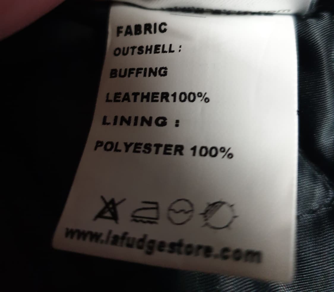 라퍼지스토어 버핑 레더 라이더 자켓 블랙 (S) 상품이미지4