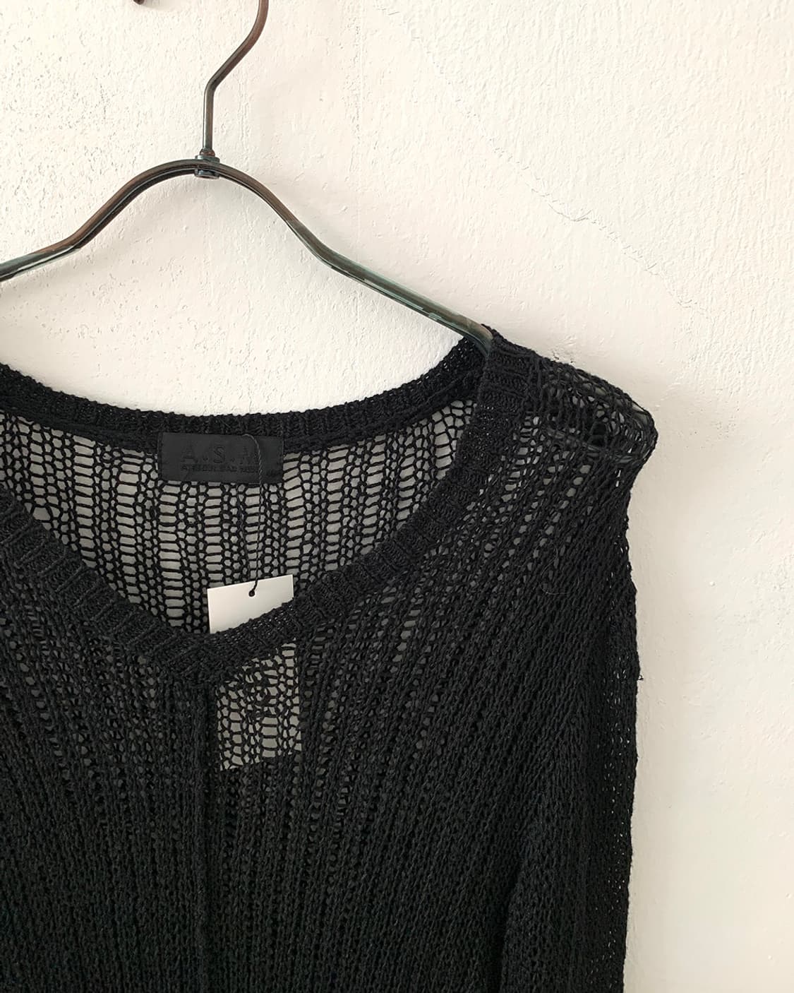 Feminine black knit long-sleeve 상품이미지6