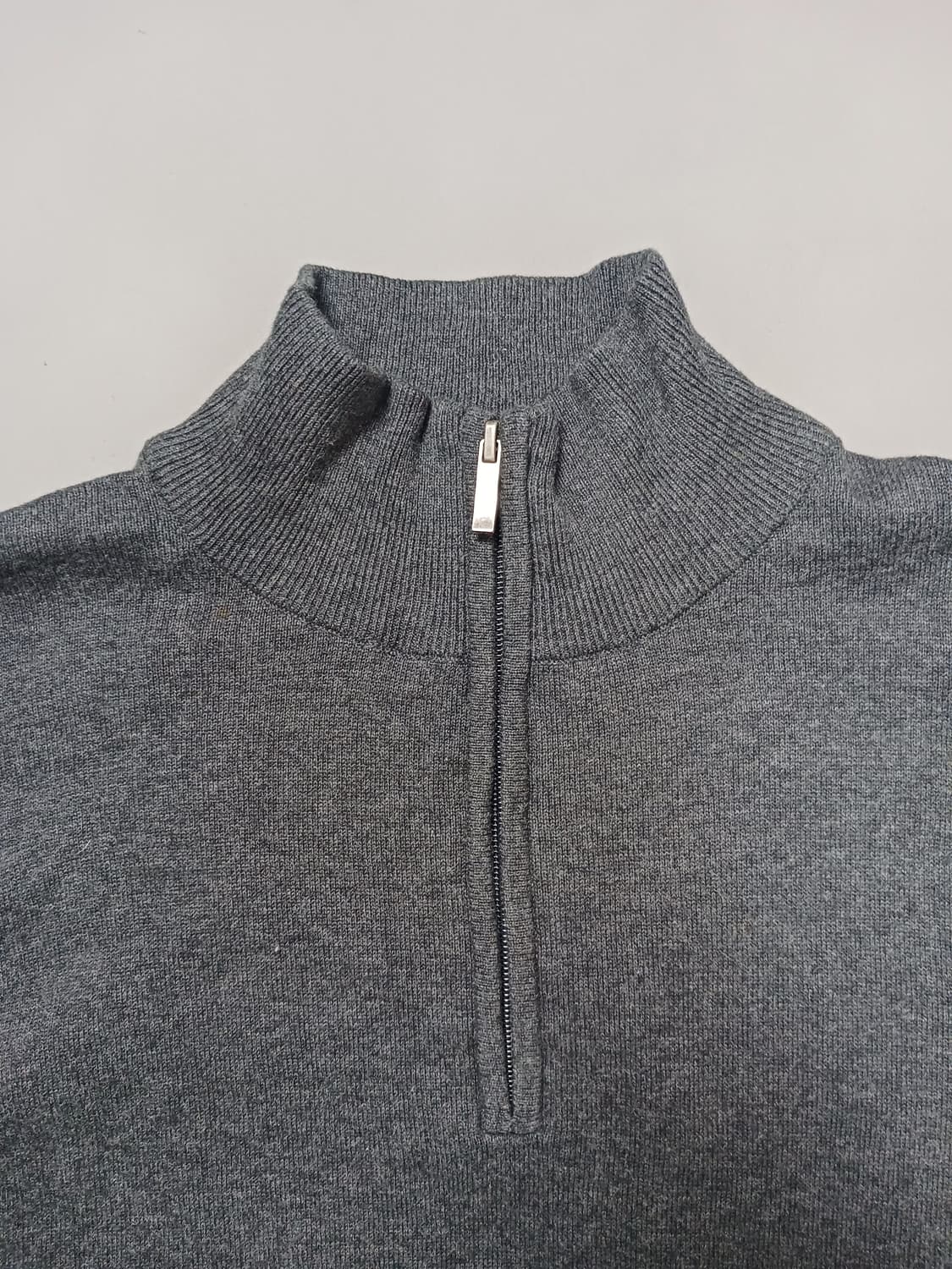 [M] 리포트 콜렉션 하프지퍼 긴소매 스웨터 니트 그레이 상품이미지2