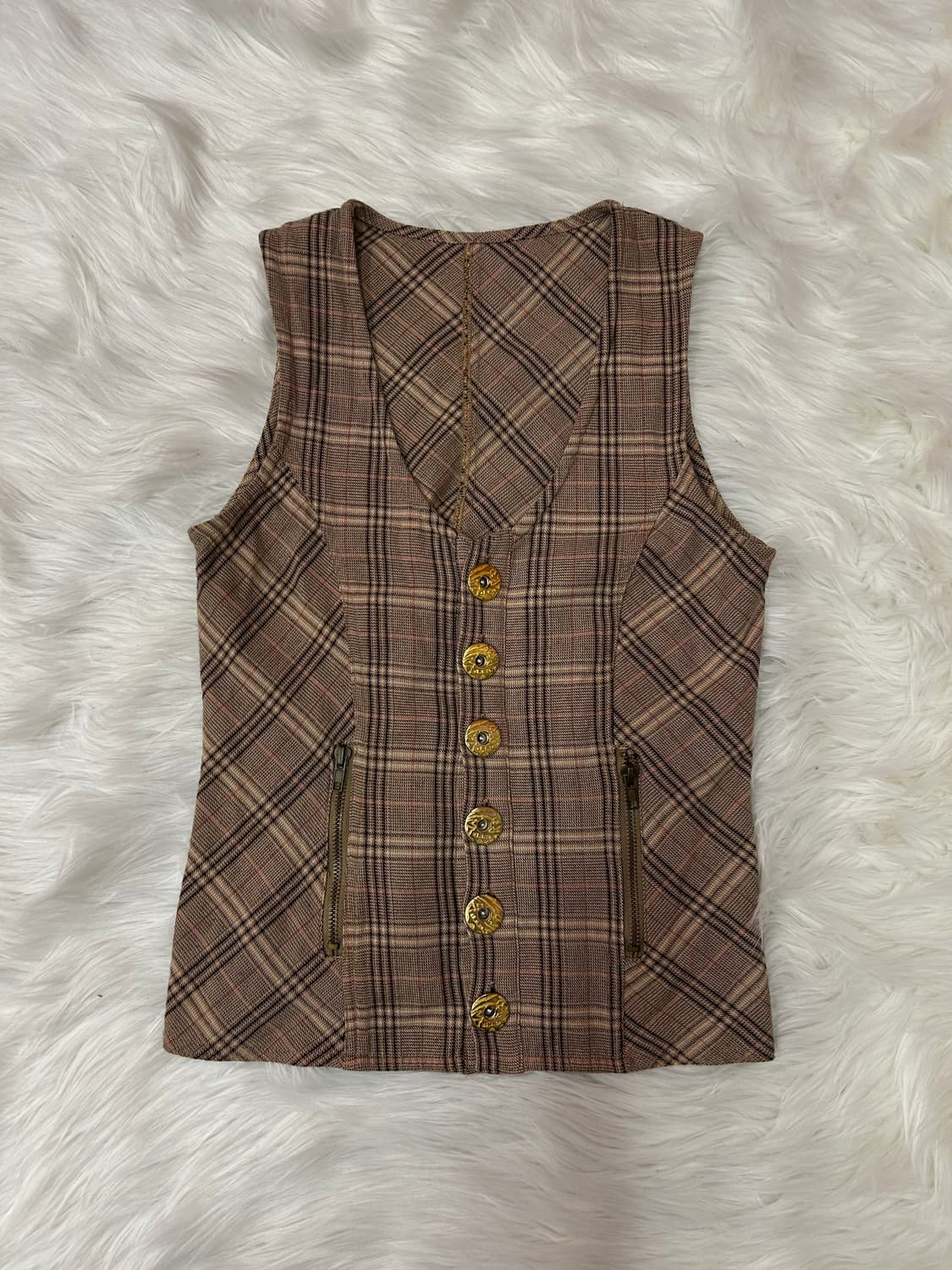 d.i.a check pattern vest 다이아 체크패턴 베스트 상품이미지1