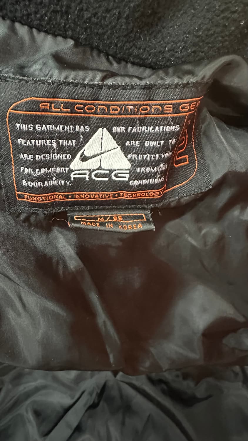 M] 00s 나이키 acg 올드스쿨 덕다운 패딩 블랙   상품이미지5