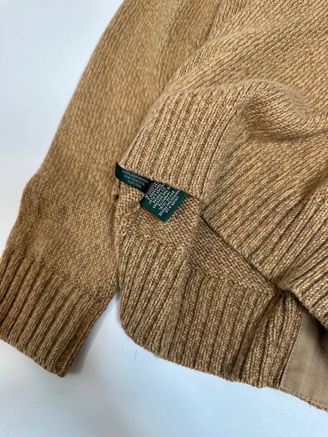 폴로 스티치 브라운 보카시 버튼 가디건 (m) 상품이미지4