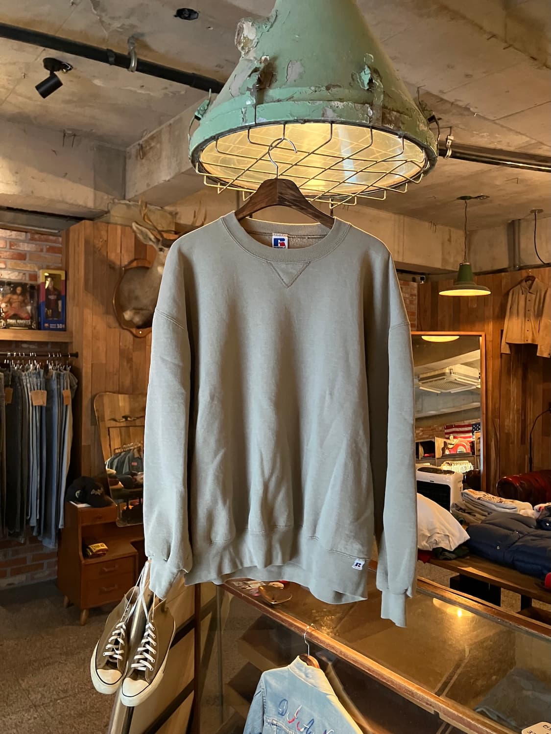 90s USA 빈티지 러셀 플레인 스웻 셔츠 맨투맨 상품이미지1