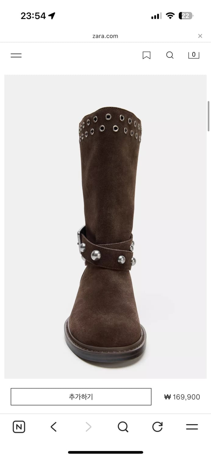 자라 스터드 스웨이드 앵클 부츠 상품이미지3