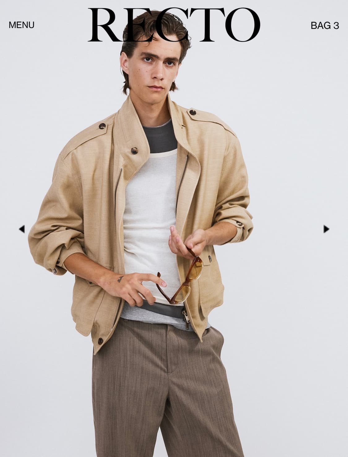 렉토 비스코스 헌팅점퍼 상품이미지1