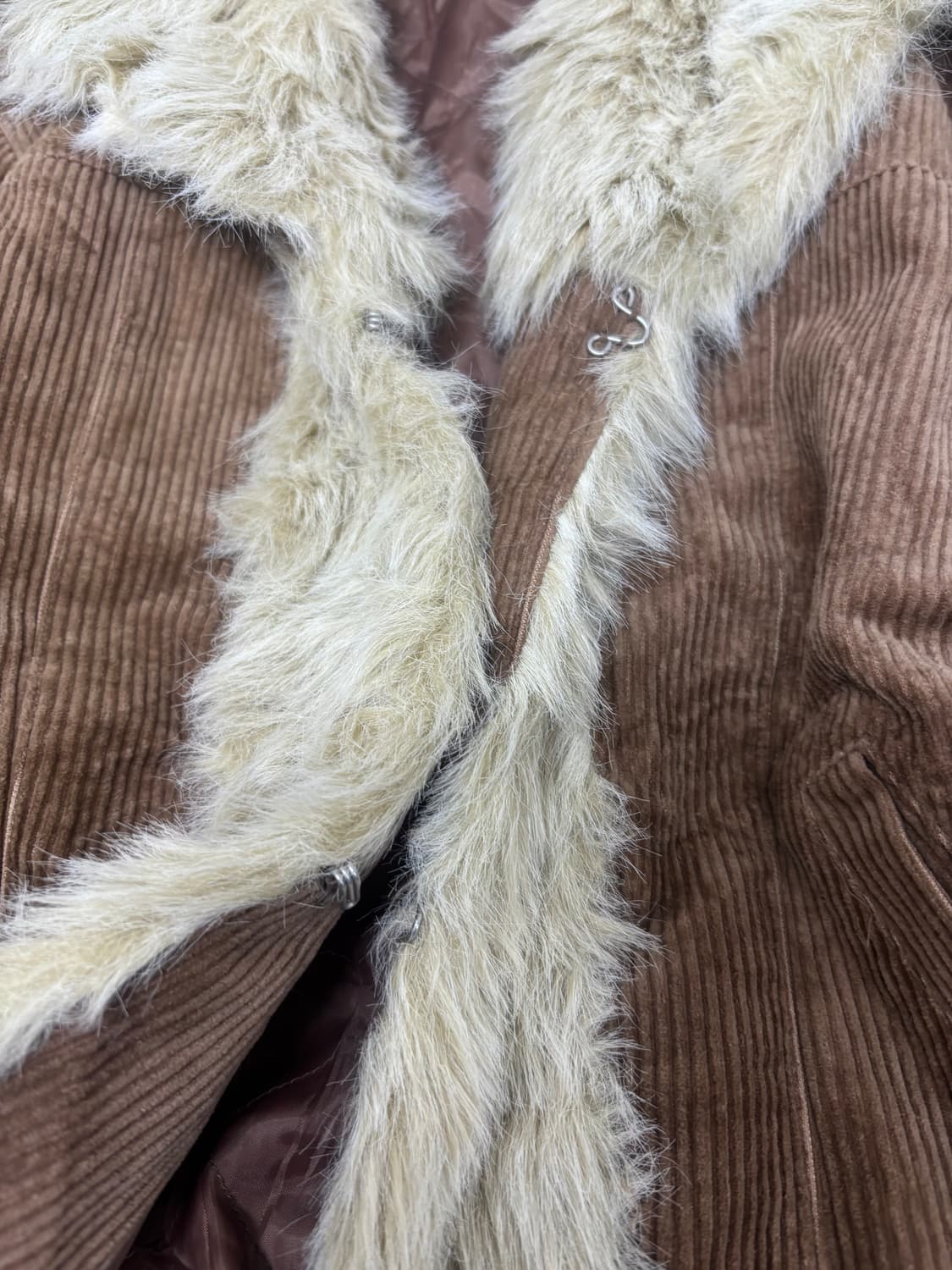 Pinterest Mood Fur Trimming Brown Jacket 상품이미지5