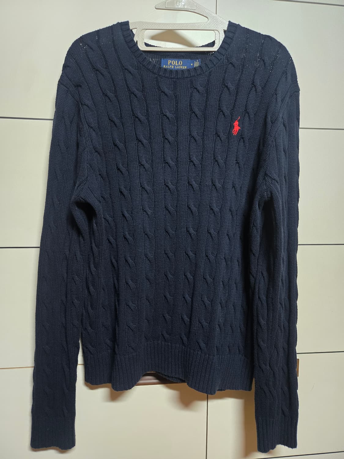 폴로 랄프로렌 정품 남성 코튼 케이블 니트 상품이미지1