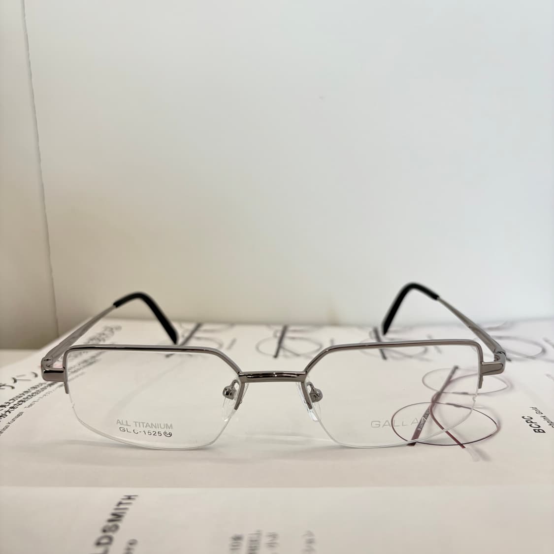GALLAN 실버 반무테 빈티지 안경 상품이미지2
