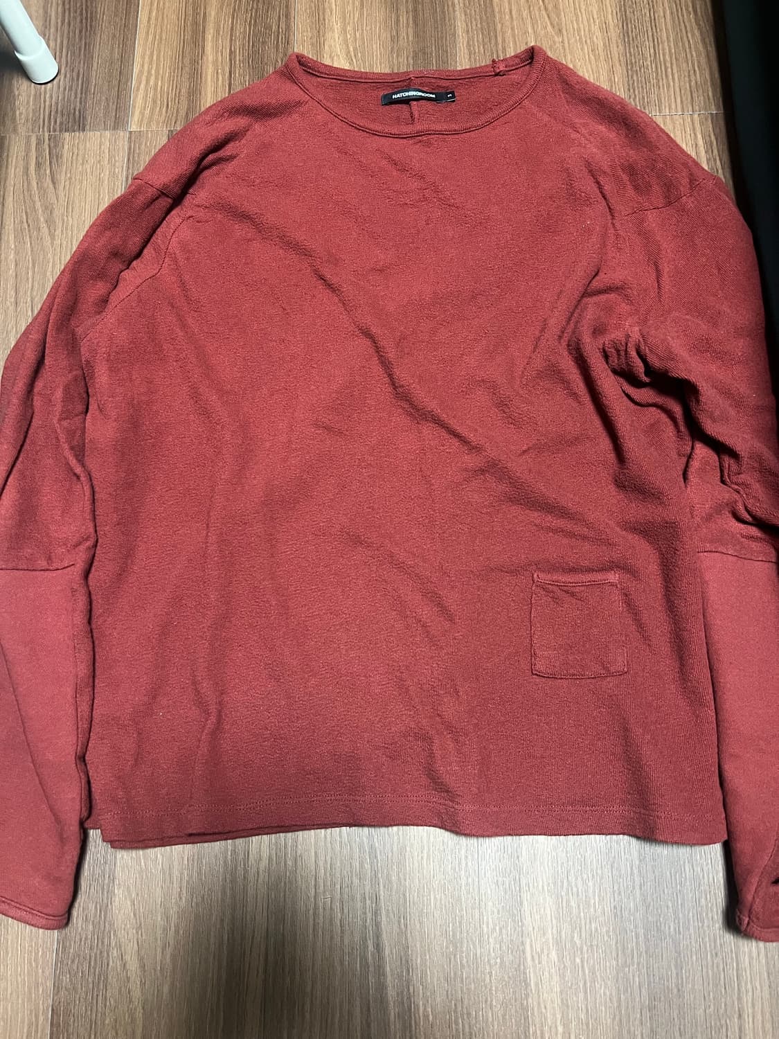 해칭룸 Incision Tee Dark Red 상품이미지1