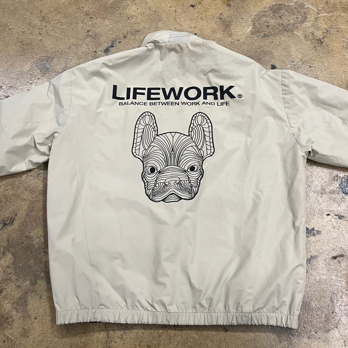 [정품/M] 라이프워크 강아지  바람막이 베이지 카모 양면 b19 상품이미지2