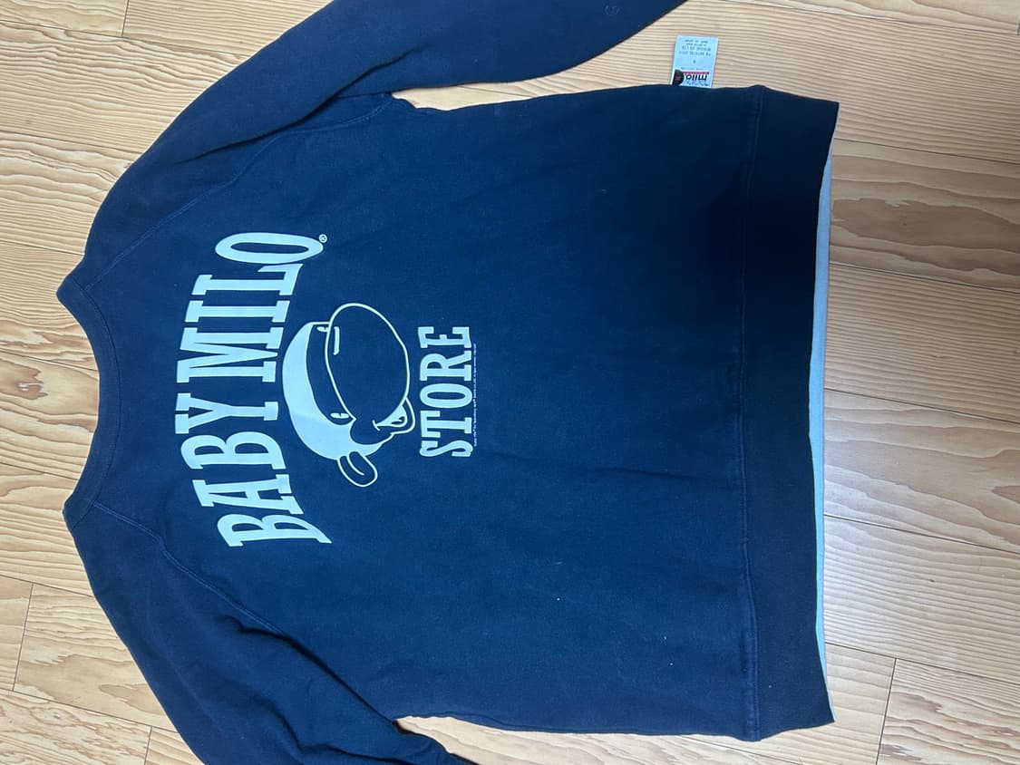 베이프 청계& 베이미마일로  리버서벌 맨투맨 상품이미지2