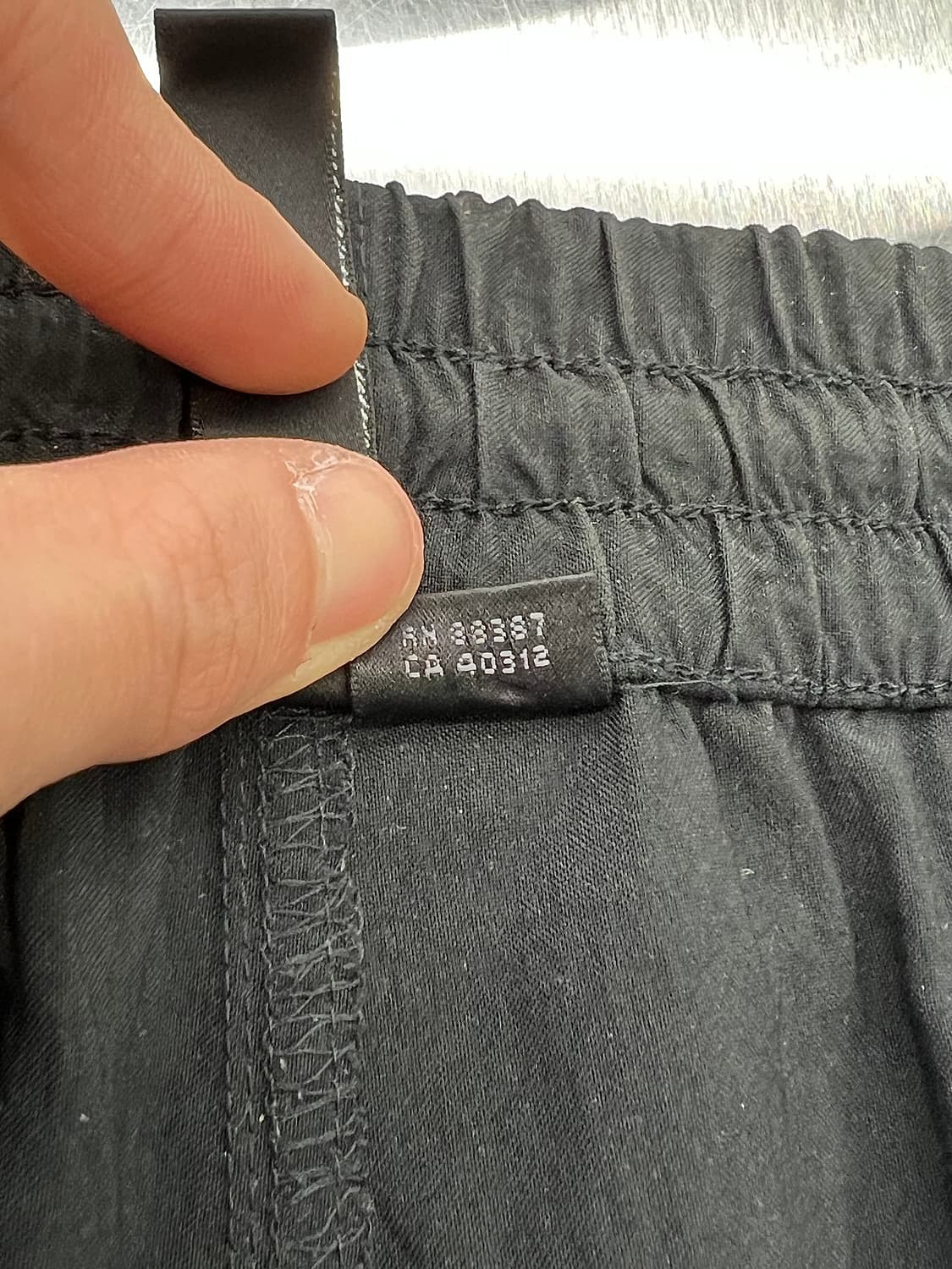 y3 블랙 나일론 립스탑 유틸리티 백 포켓 팬츠 상품이미지8