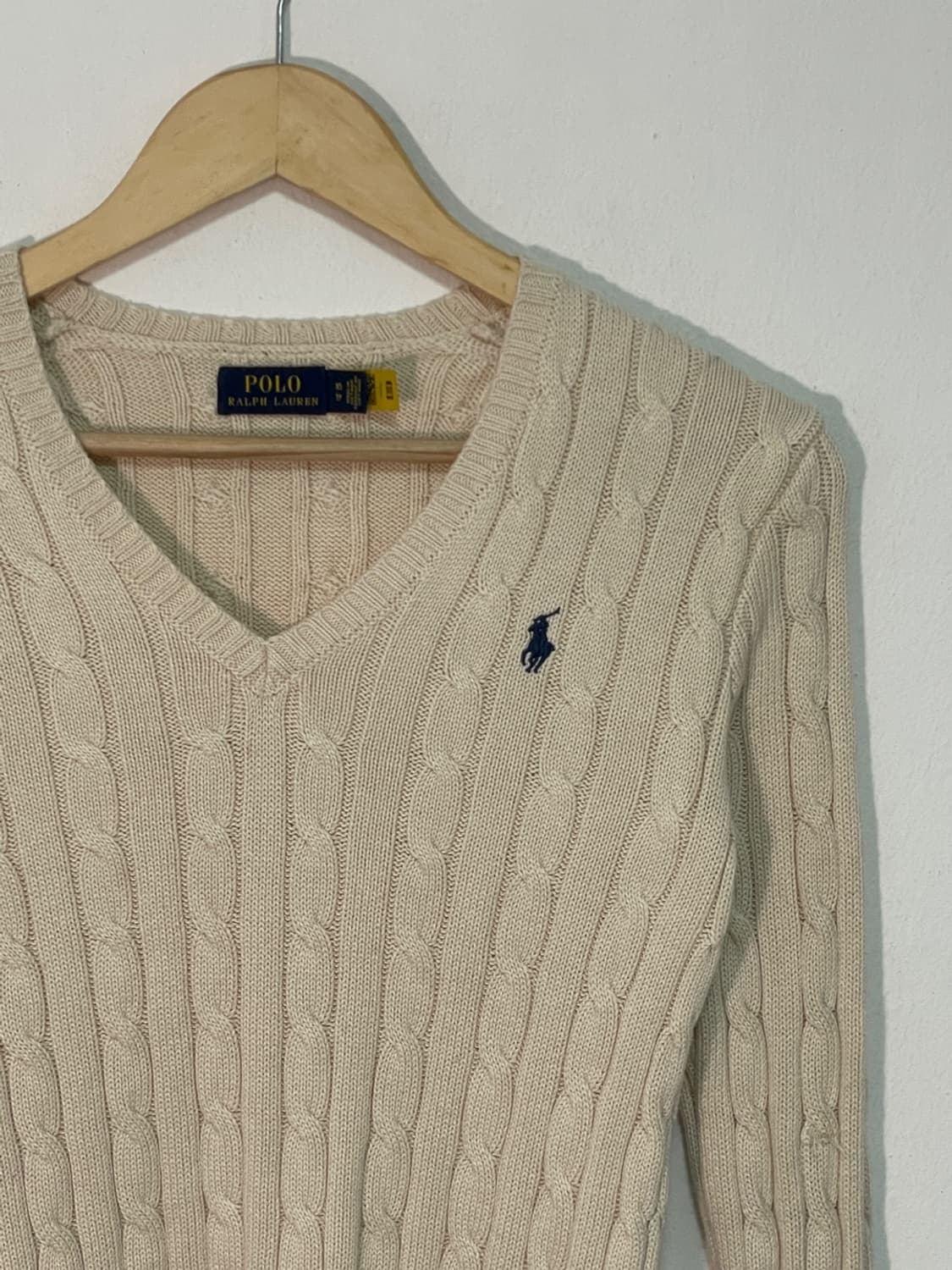 폴로 꽈배기 아이보리 니트 상품이미지4