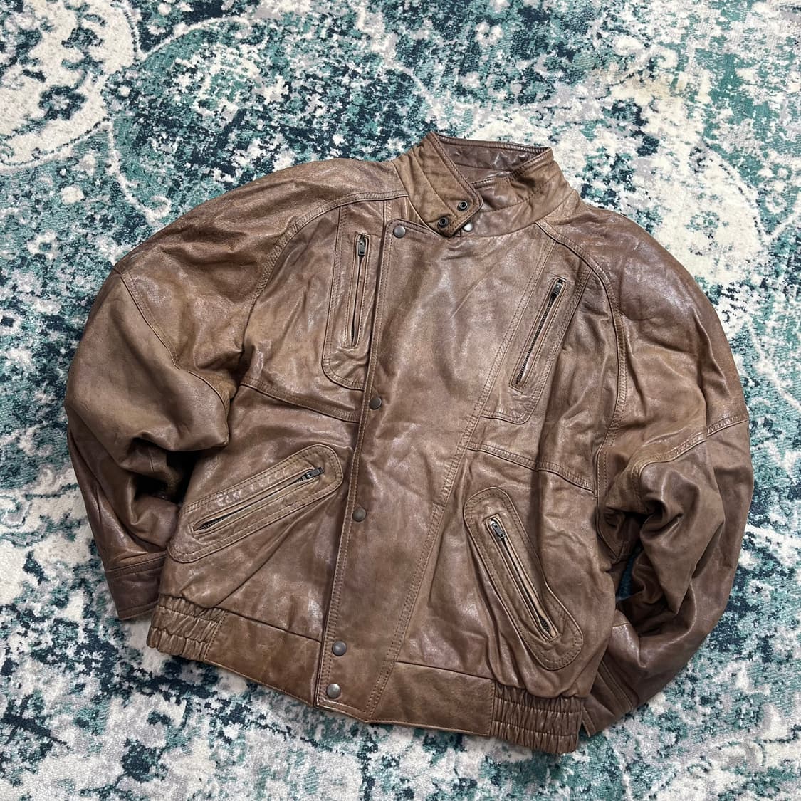 Anada JPN 웨스턴 블루종 소가죽 점퍼 자켓 (L) 상품이미지2