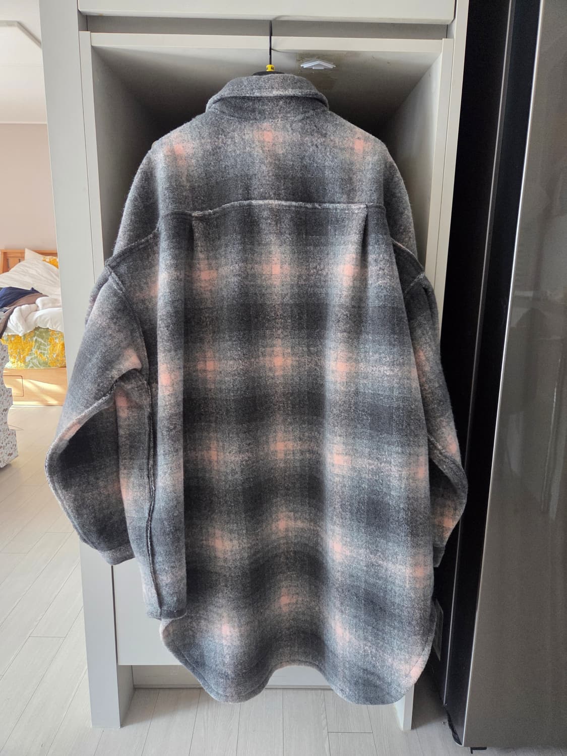 스탠드얼론 체크 롱셔츠 상품이미지2