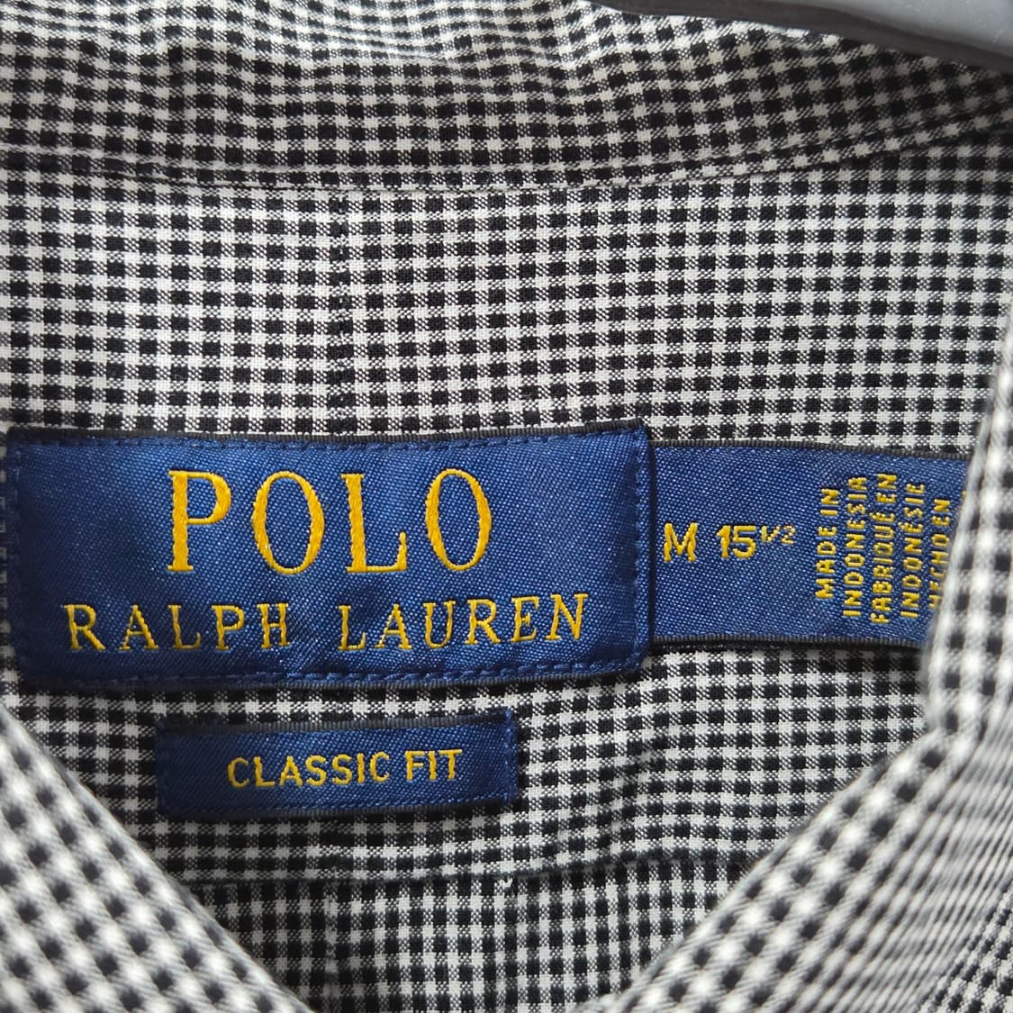 폴로랄프로렌 버튼다운 체크셔츠 M/15.5 상품이미지3