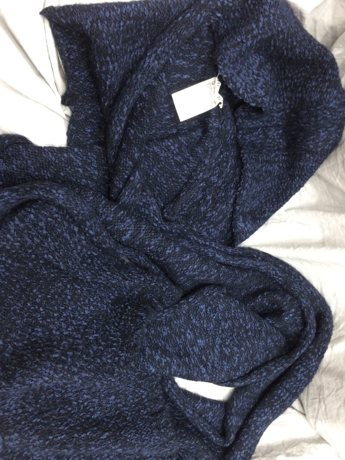 파르티멘토 후디드 니트 머플러 네이비 상품이미지2