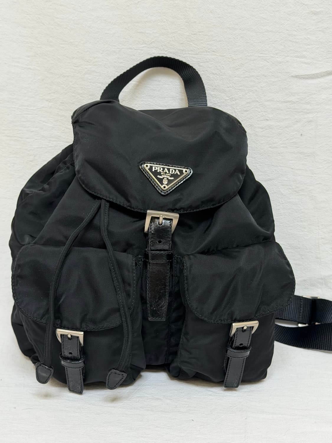 정품 프라다 포코노 나일론 투포켓 스몰 블랙 상품이미지4