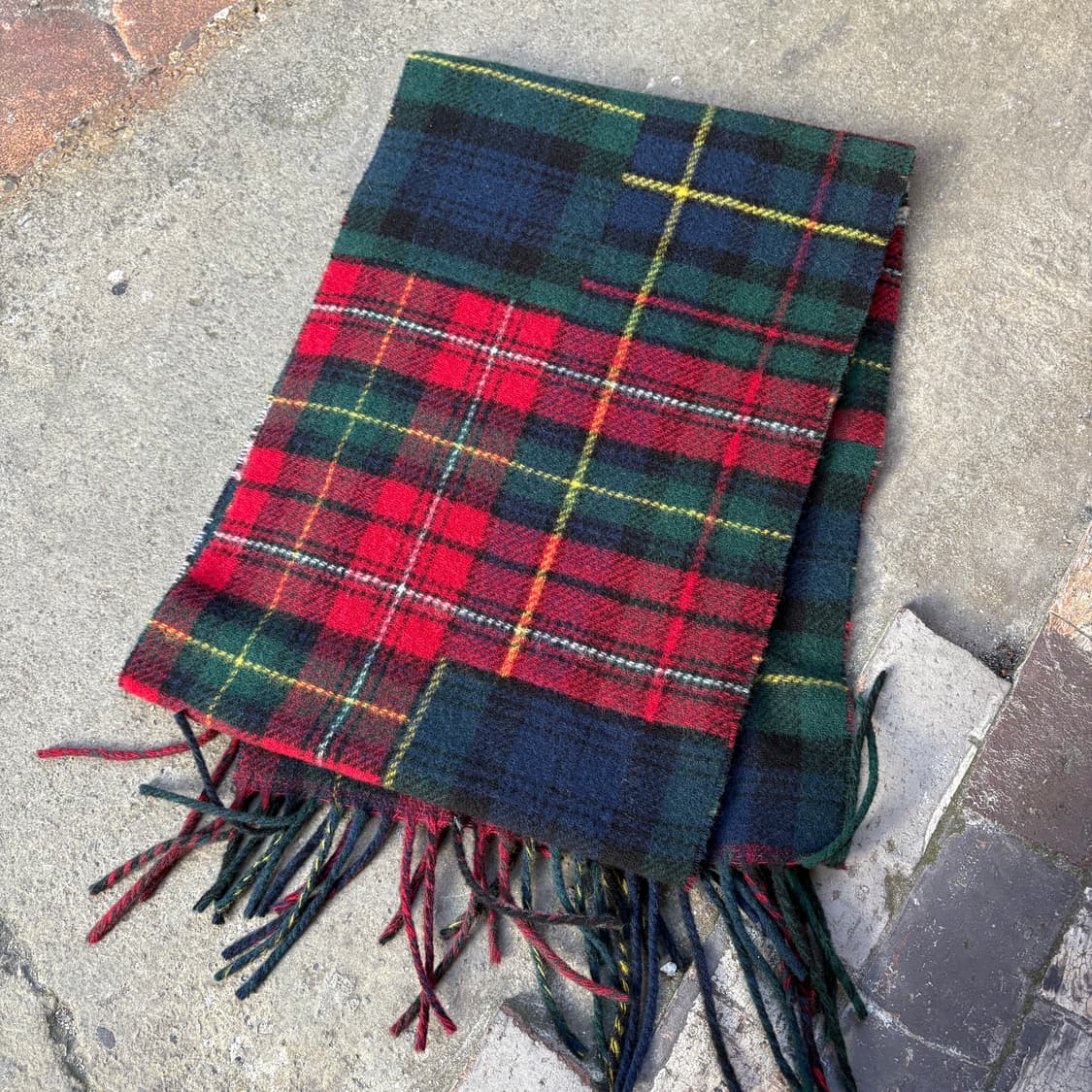 Polo 폴로 패치워크 체크 울 머플러 목도리 상품이미지3