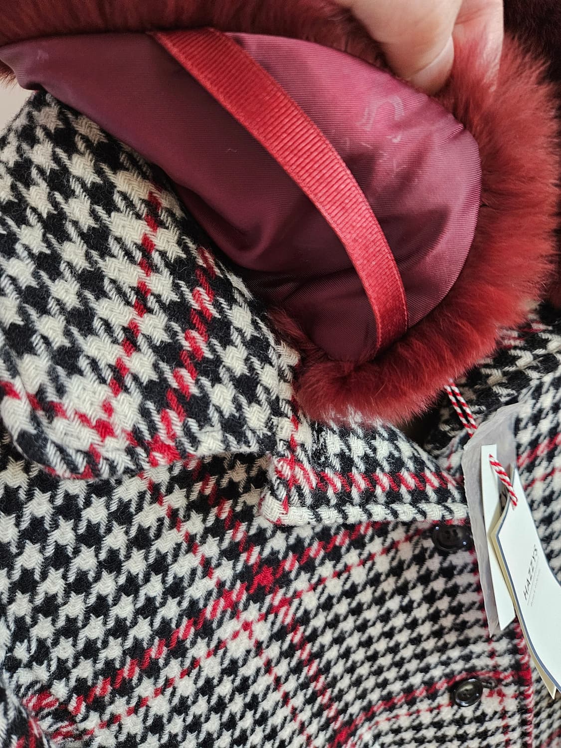 [130] 헤지스 키즈 하운드체크 코트  상품이미지8