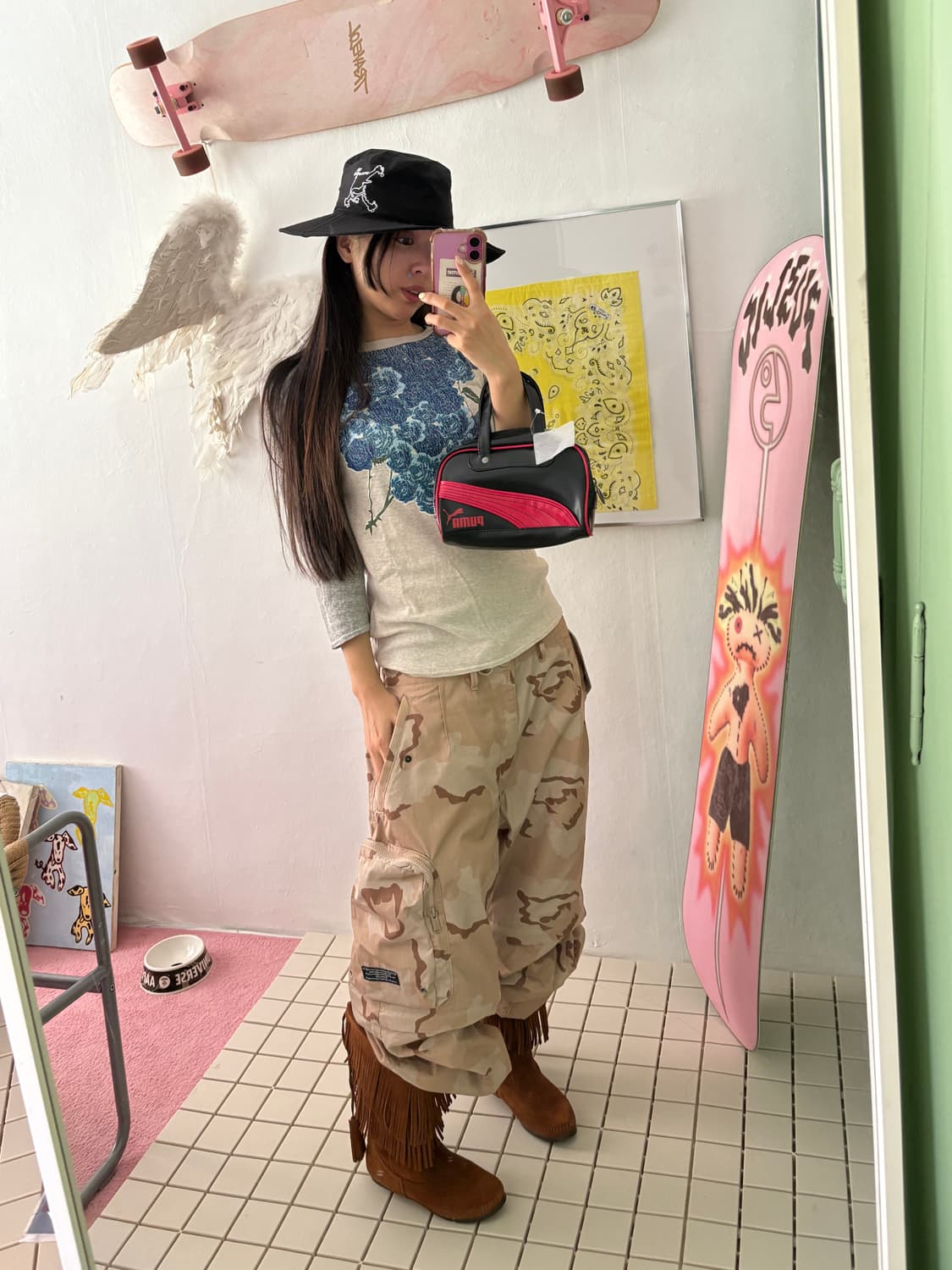 캐피탈  아오이하나 슬림 티셔츠 상품이미지8