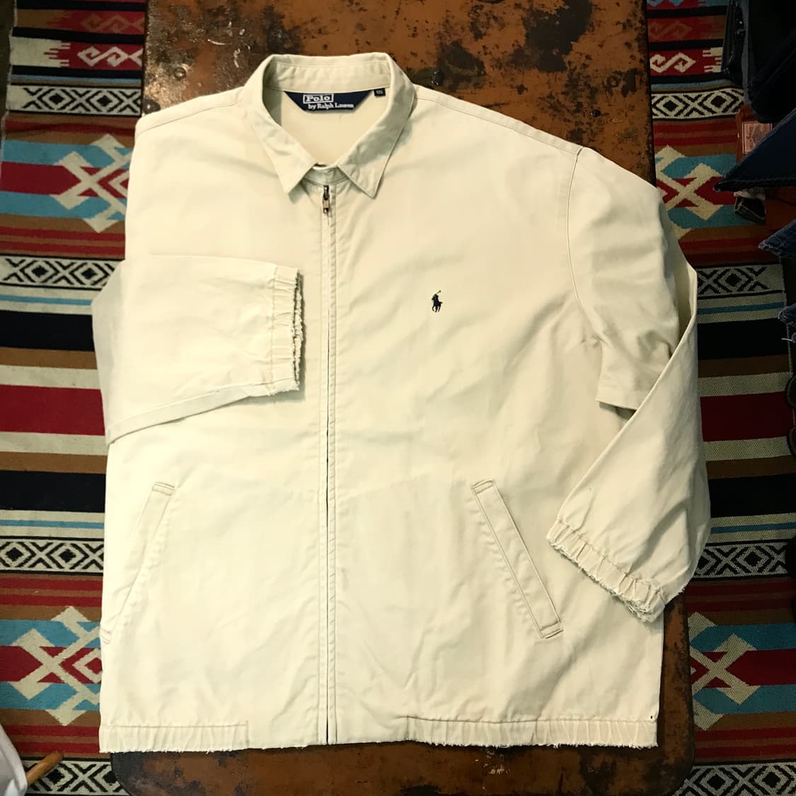 폴로랄프로렌 베이지 코튼 블루종 자켓 남성 115 빅사이즈  상품이미지1