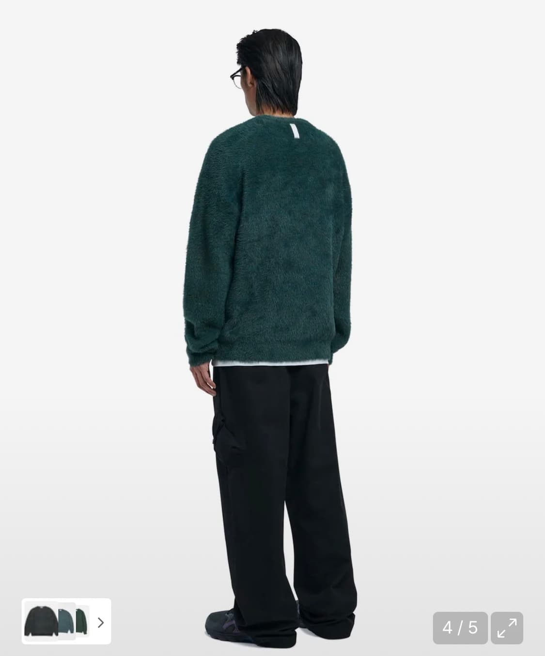 [L] 노매뉴얼 헤어리 크롭 니트 새상품 상품이미지4