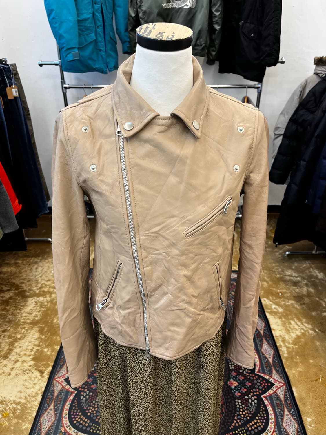 Slobe 양가죽 레더 라이더 자켓 상품이미지2