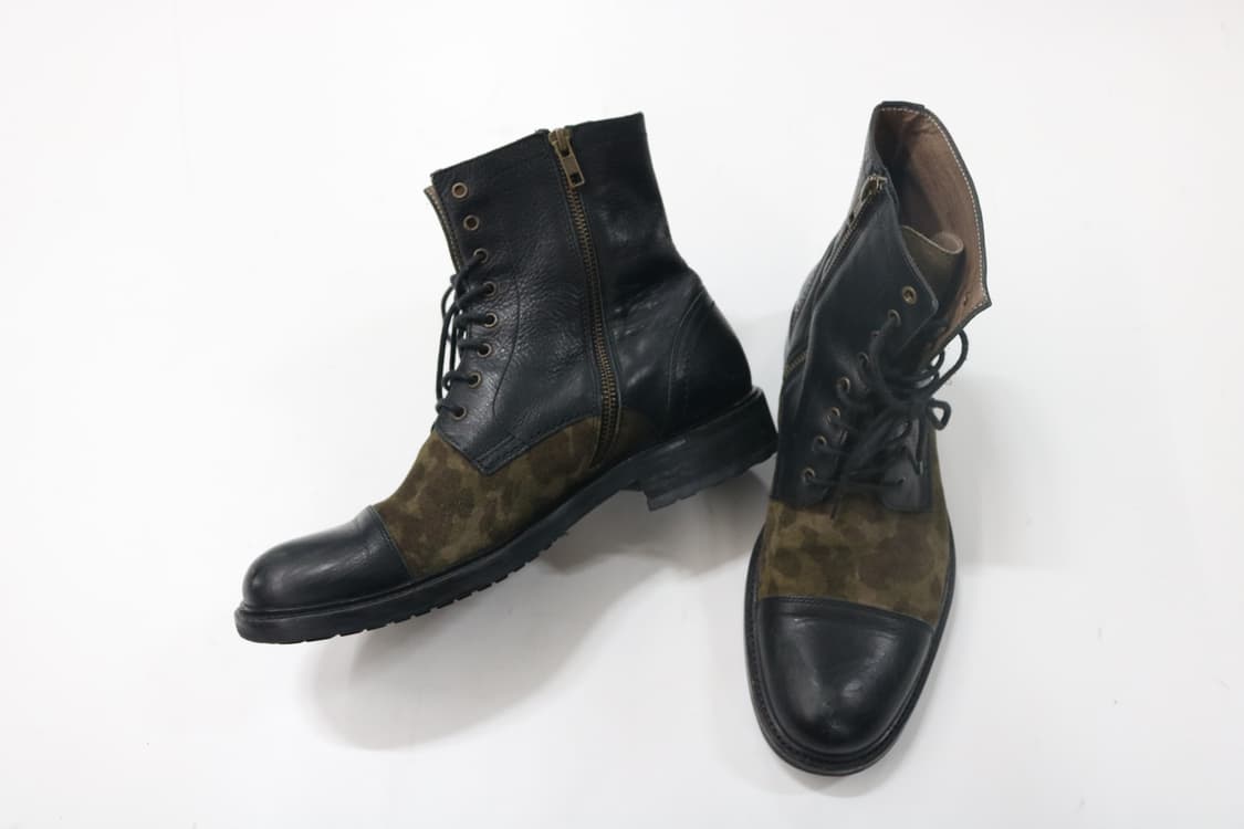 알프레도 바니스터 Unline 카모플라쥬 레더 콤비 레이스업 부츠 42 상품이미지4