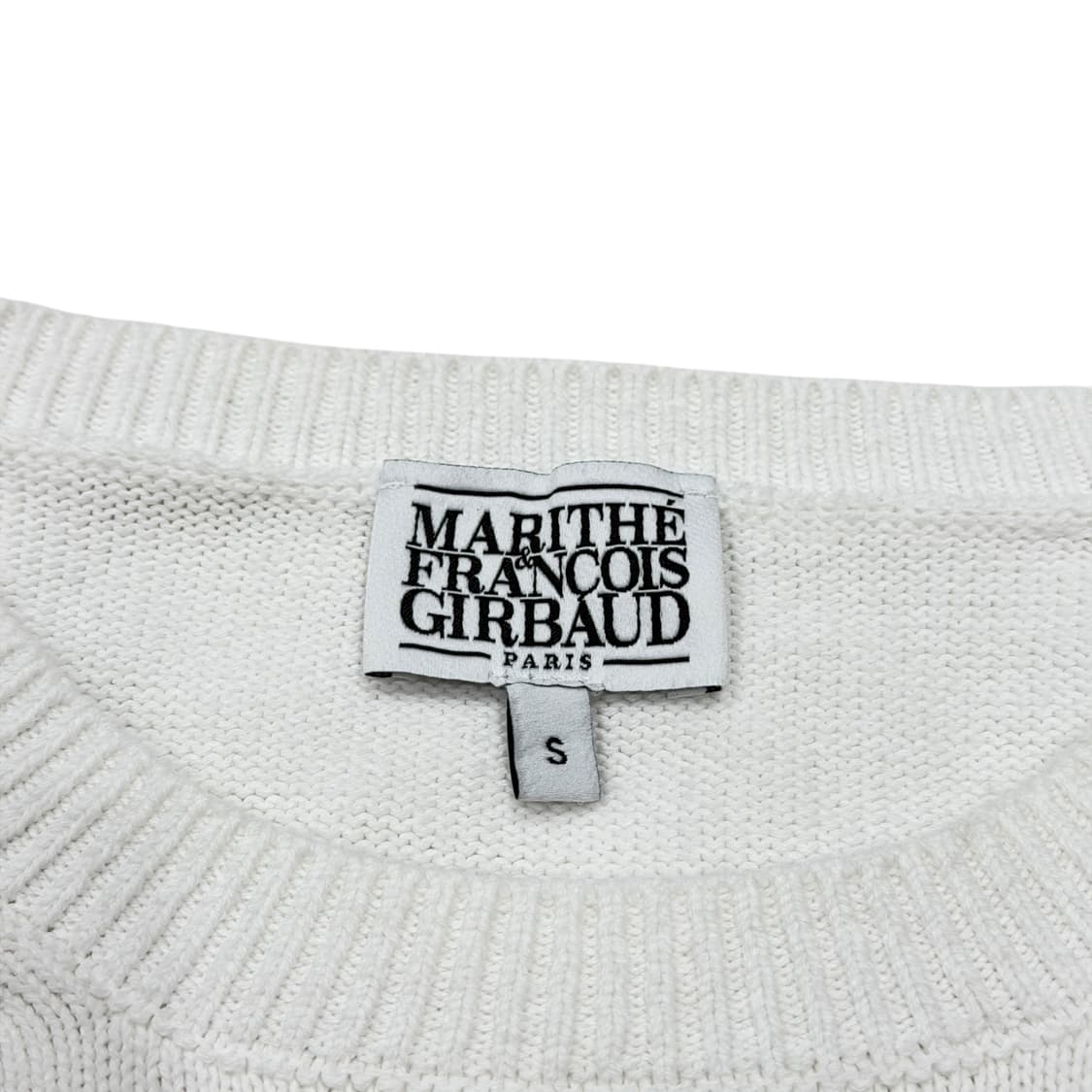 마리떼프랑소와저버 로고 니트 화이트 S 상품이미지4