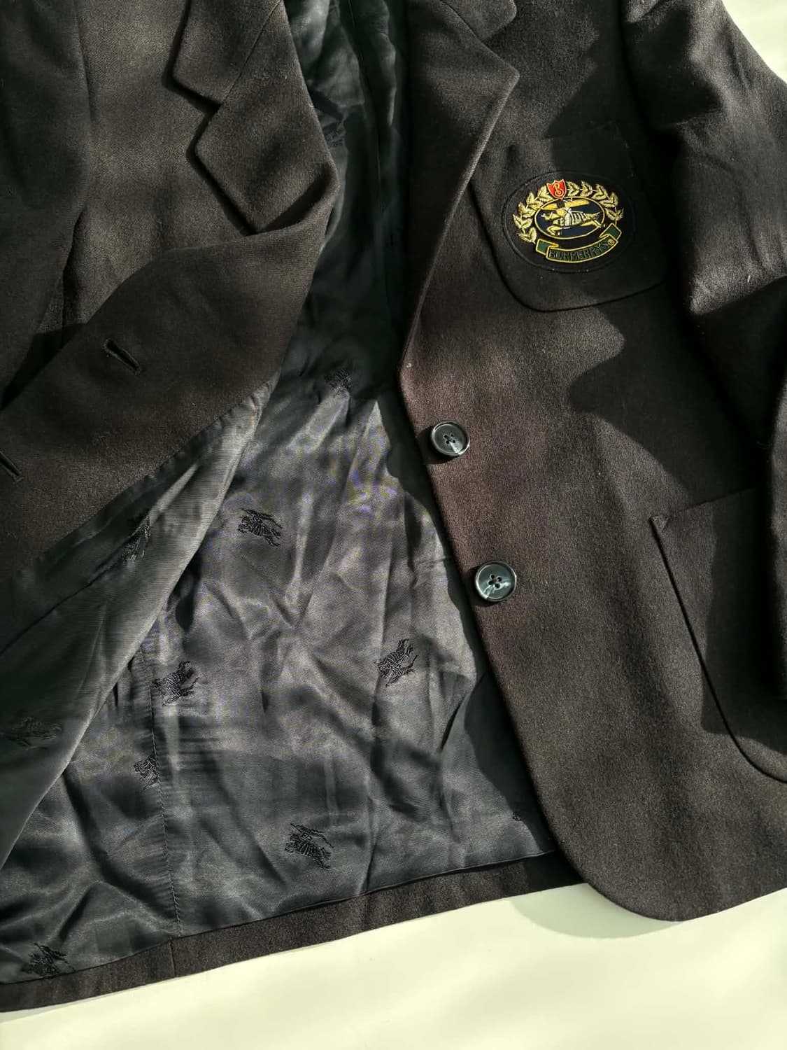 버버리 프로섬 블랙 크레스트 와펜 투버튼 울 블레이져 상품이미지7