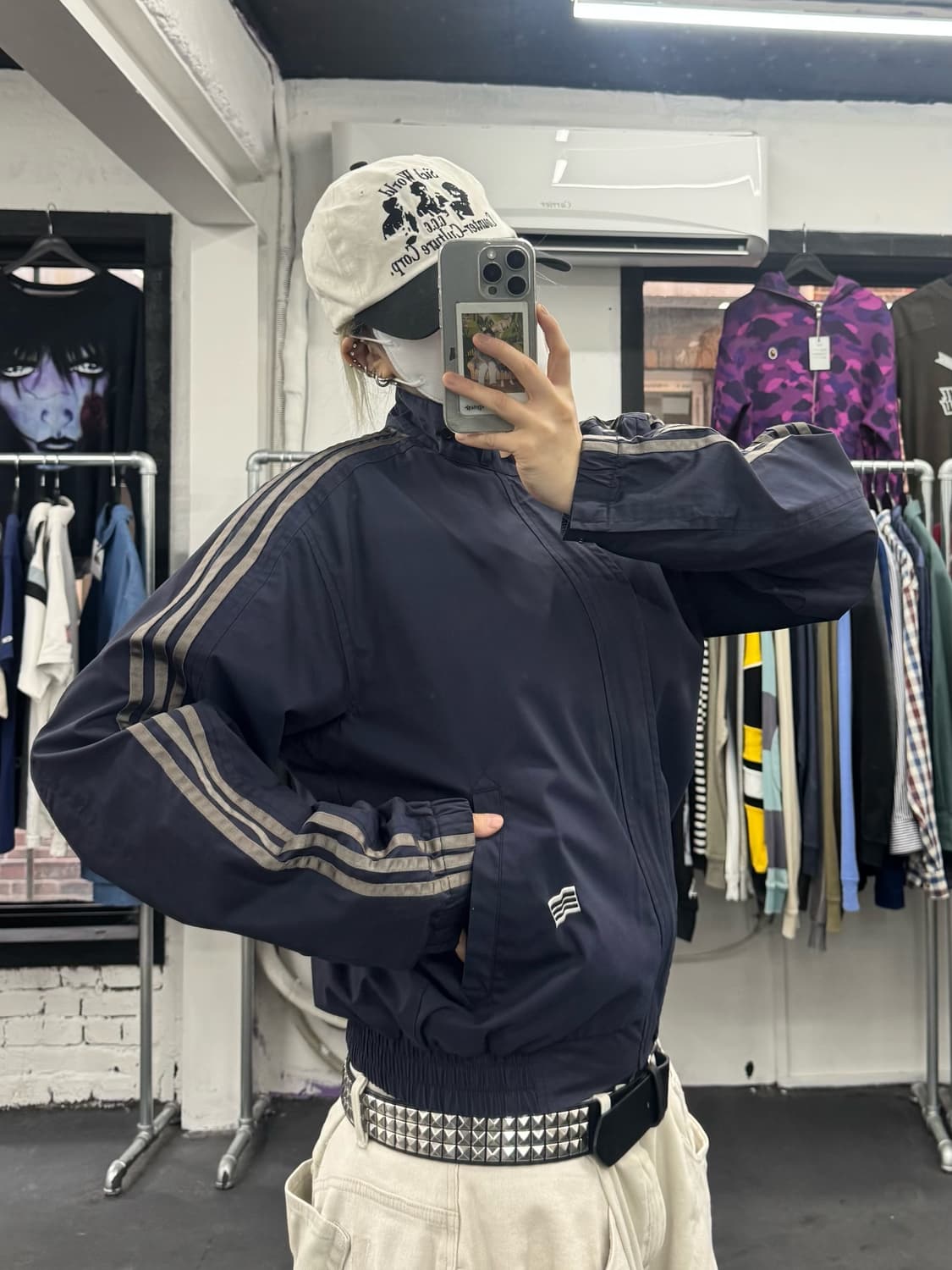 아디다스 넥버클 코튼 자켓 상품이미지1