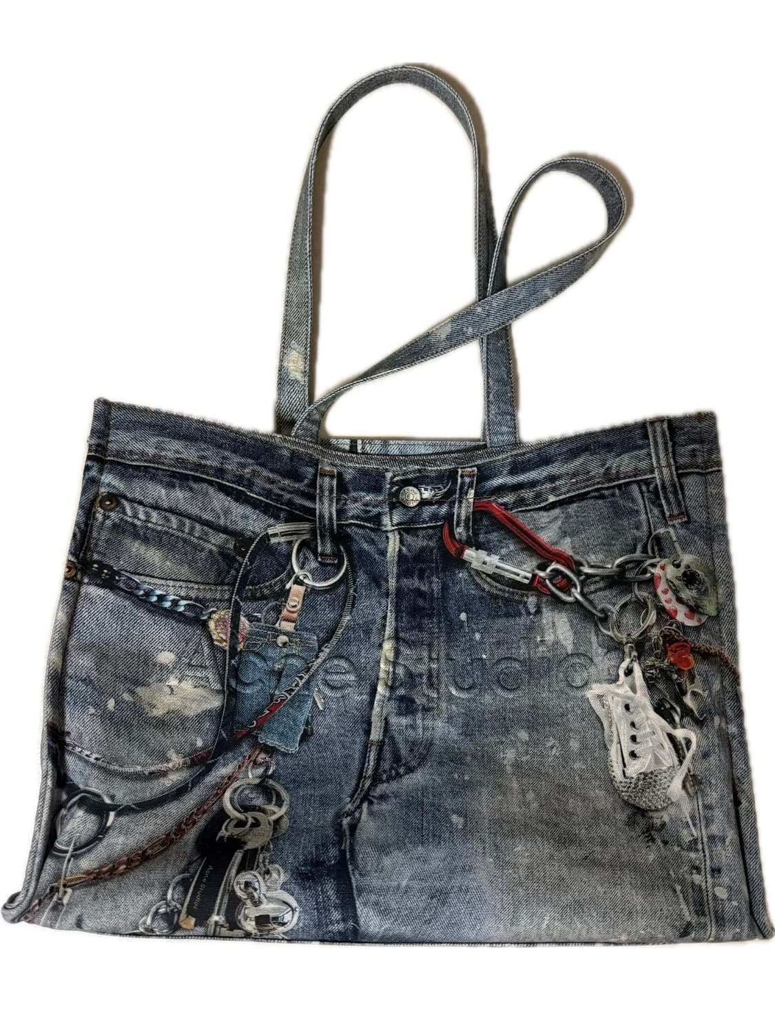 Acne studios 아크네 스튜디오 트롱프뢰유 데님 토트백 상품이미지1