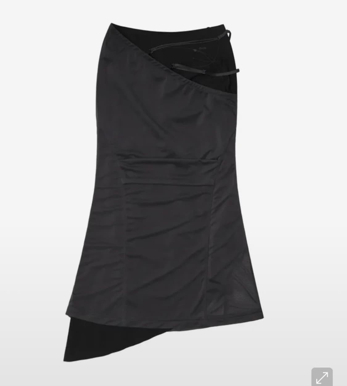 오호스 레이어드 메쉬 스트랩 스커트 상품이미지1