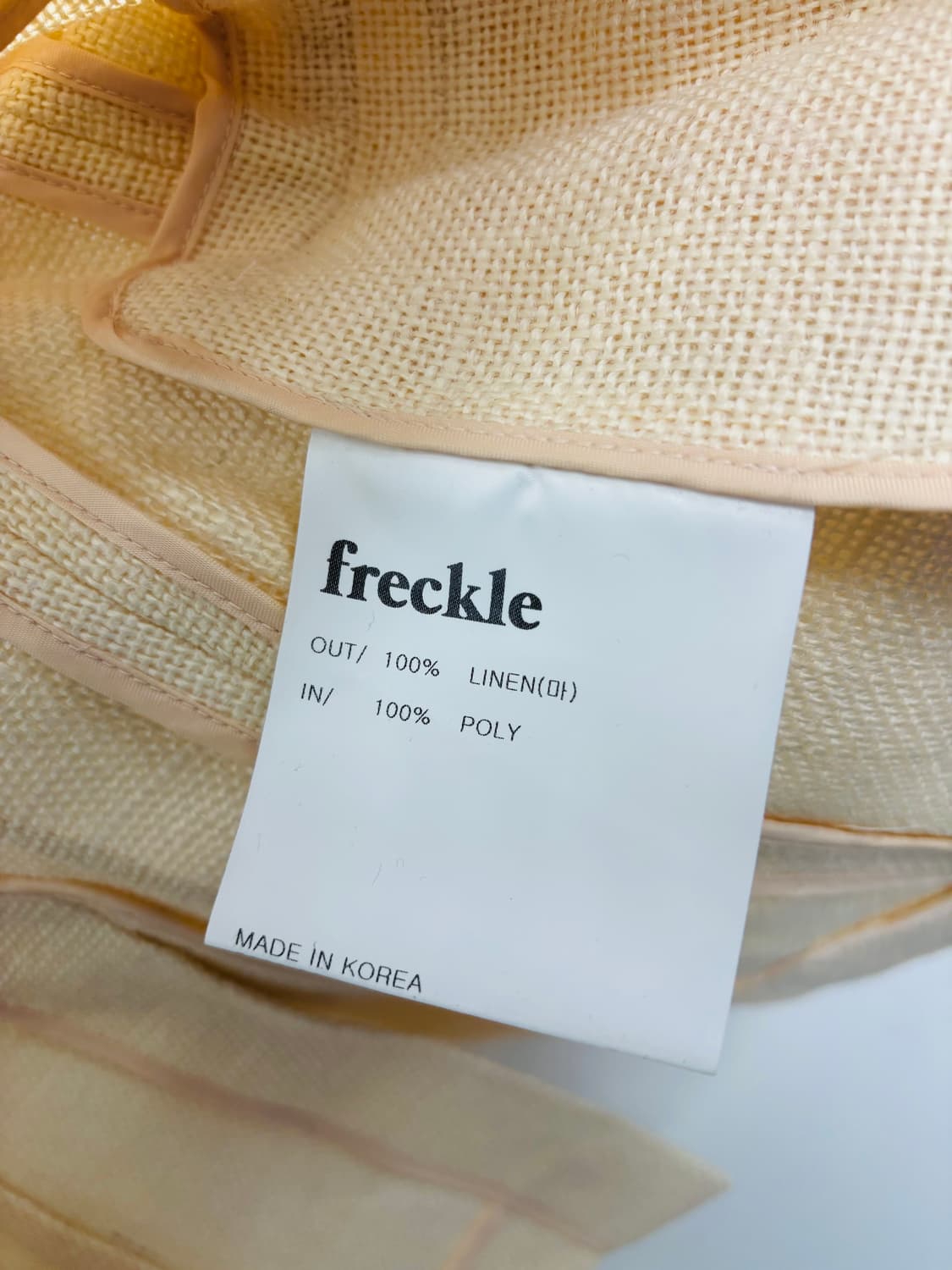 프레클(freckle) 빈티지 무드 리넨 노카라 자켓 (아이보리) 상품이미지6