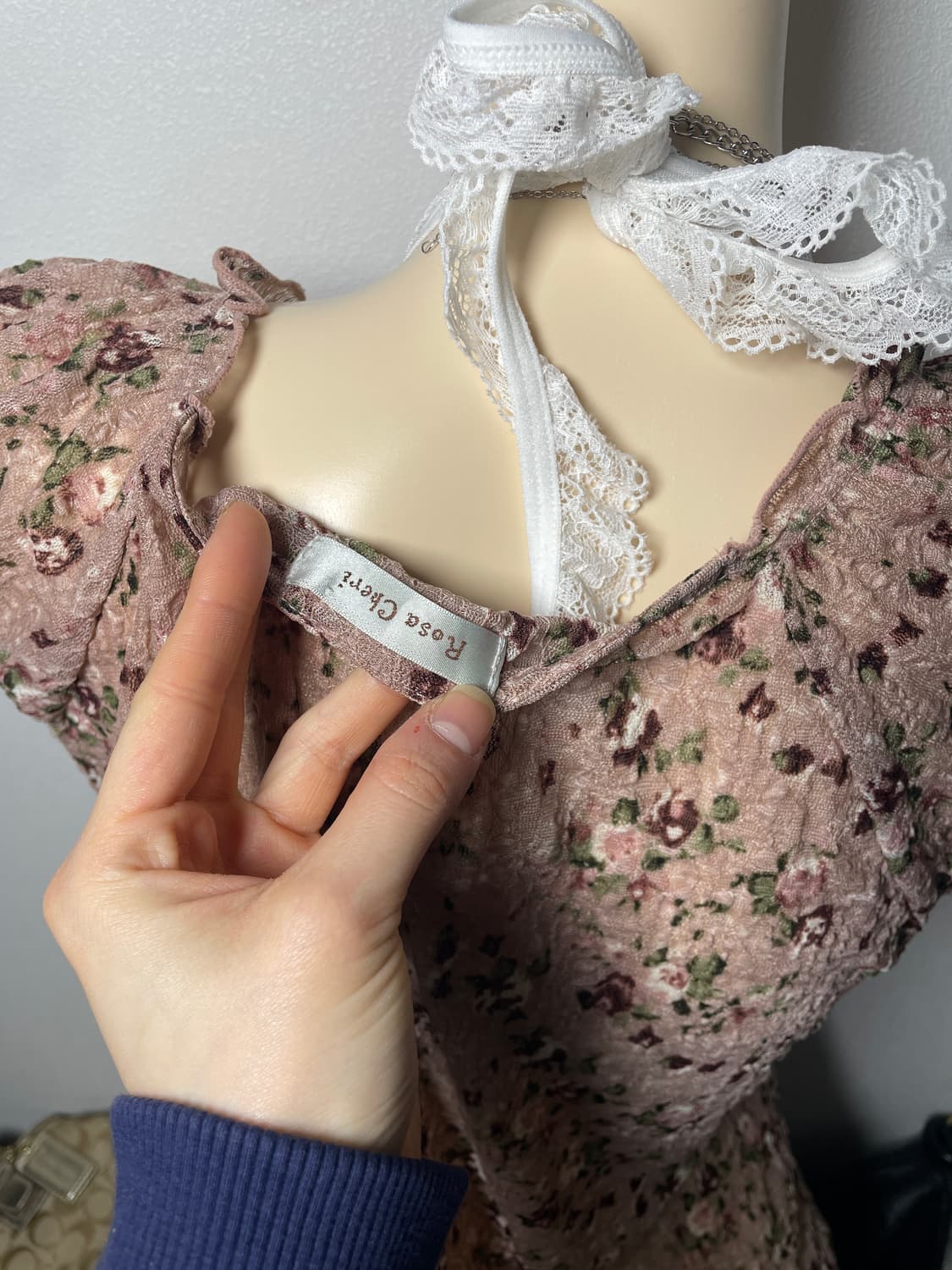 Rosa cherry Flower blouse 상품이미지5